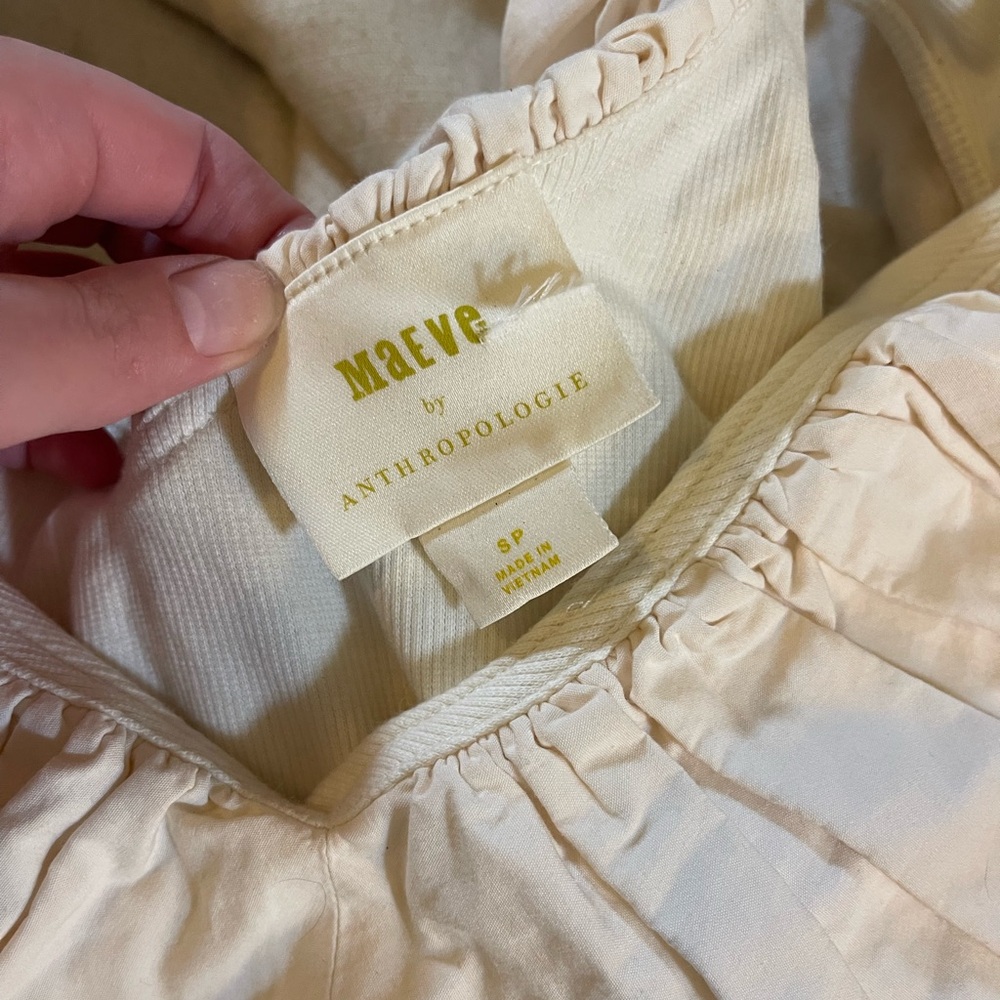 Cream anthro top